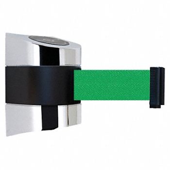 TENSABARRIER D0101 Belt Barrier Chrome Belt Color Green, 3ZAL8