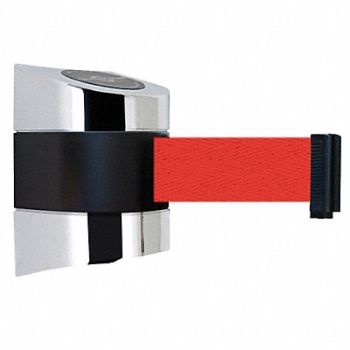 TENSABARRIER D0101 Belt Barrier Chrome Belt Color Red, 3ZAN1