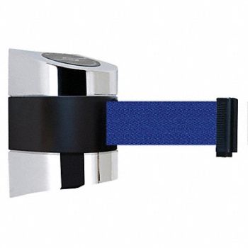 TENSABARRIER D0101 Belt Barrier Chrome Belt Color Blue, 3ZAN2