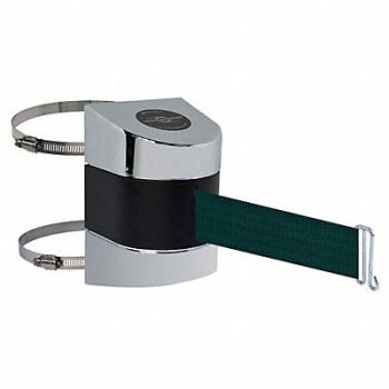 TENSABARRIER D0107 Belt Barrier Chrome Belt Color Green, 3ZAP1