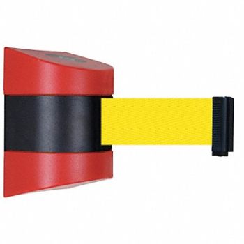 TENSABARRIER D0103 Belt Barrier Red Belt Color Yellow, 3ZAR4