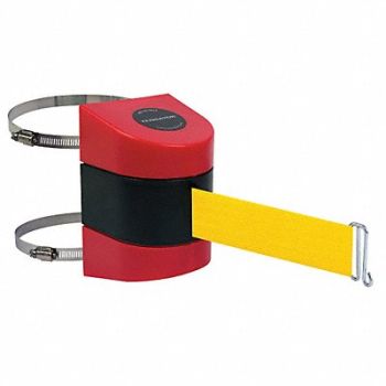 TENSABARRIER D0109 Belt Barrier Red Belt Color Yellow, 3ZAT6