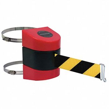TENSABARRIER D0109 Belt Barrier Red Belt Yellow/Black, 3ZAT9