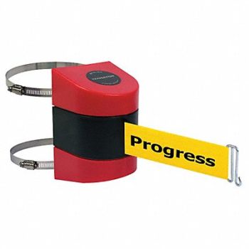 TENSABARRIER D0111 Belt Barrier Red Belt Color Yellow, 3ZAU3