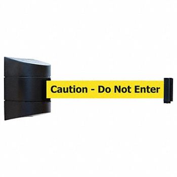 TENSABARRIER D0104 Belt Barrier Black Belt Color Yellow, 3ZAV3