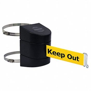 TENSABARRIER D0111 Belt Barrier Black Belt Color Yellow, 3ZAW8