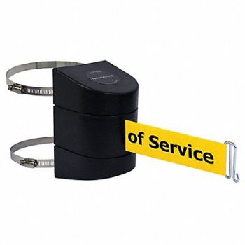 TENSABARRIER D0111 Belt Barrier Black Belt Color Yellow, 3ZAW9
