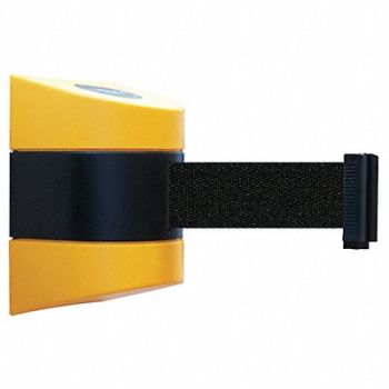 TENSABARRIER D0103 Belt Barrier Yellow Belt Color Black, 3ZAX1