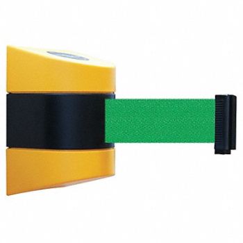 TENSABARRIER D0103 Belt Barrier Yellow Belt Color Green, 3ZAX2