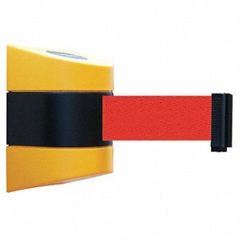 TENSABARRIER D0103 Belt Barrier Yellow Belt Color Red, 3ZAX4