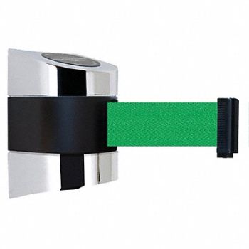 TENSABARRIER D0114 Belt Barrier Chrome Belt Color Green, 3ZCF5