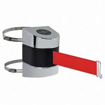 TENSABARRIER D0107 Belt Barrier Chrome Belt Color Red, 3ZAP3