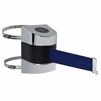 TENSABARRIER D0121 Belt Barrier Chrome Belt Color Blue, 3ZCH1
