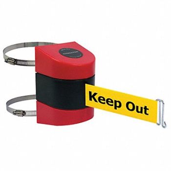 TENSABARRIER D0124 Belt Barrier Red Belt Color Yellow, 3ZCL1