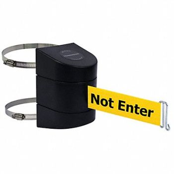 TENSABARRIER D0124 Belt Barrier Black Belt Color Yellow, 3ZCP2