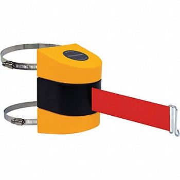 TENSABARRIER D0123 Belt Barrier Yellow Belt Color Red, 3ZCT3