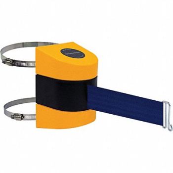 TENSABARRIER D0123 Belt Barrier Yellow Belt Color Blue, 3ZCT4