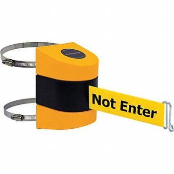 TENSABARRIER D0124 Belt Barrier Yellow Belt Color Yellow, 3ZCT6