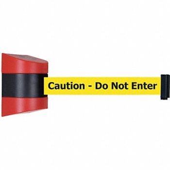 TENSABARRIER D0131 Belt Barrier Red Belt Color Yellow, 3ZCZ7