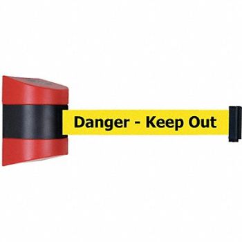 TENSABARRIER D0131 Belt Barrier Red Belt Color Yellow, 3ZDA1