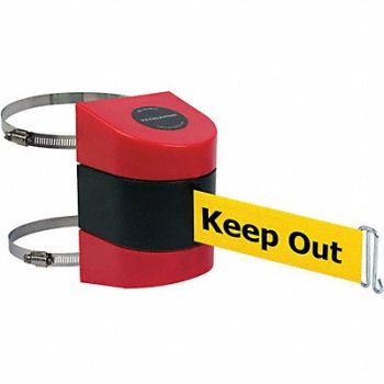 TENSABARRIER D0137 Belt Barrier Red Belt Color Yellow, 3ZDC3