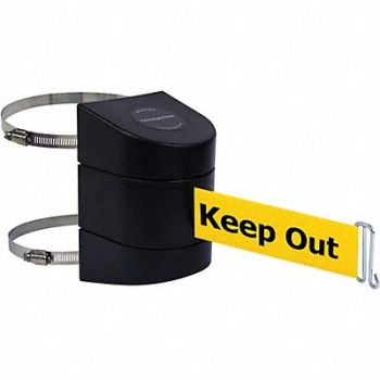 TENSABARRIER D0137 Belt Barrier Black Belt Color Yellow, 3ZDE7