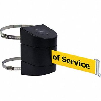 TENSABARRIER D0137 Belt Barrier Black Belt Color Yellow, 3ZDE8