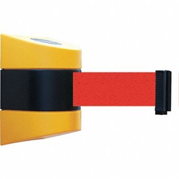TENSABARRIER D0129 Belt Barrier Yellow Belt Color Red, 3ZDF3