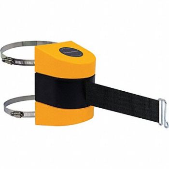 TENSABARRIER D0136 Belt Barrier Yellow Belt Color Black, 3ZDG2