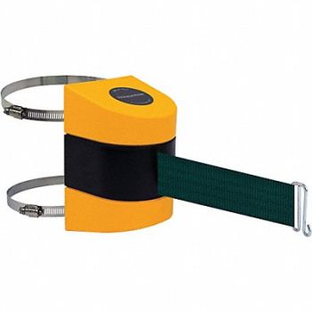 TENSABARRIER D0136 Belt Barrier Yellow Belt Color Green, 3ZDG3