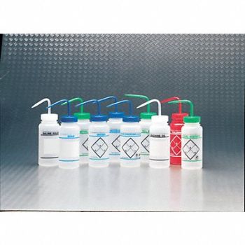 SP SCIENCEWARE Wash Bottle Std 16 oz Saline White PK6, 3ZFH8