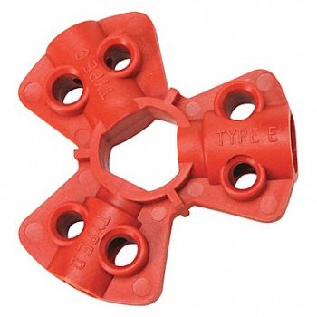 BRADY Pneumatic Fitting Lockout Red, 3ZG17