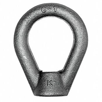 KEN FORGING Eye Nut BkOx Stl 3/8 -16 2in 1PK, 3ZHF3