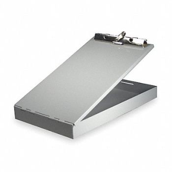 SAUNDERS Storage Clipboard Memo Size Metal Silver, 3ZHY7