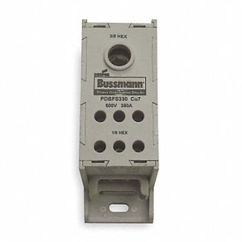 BUSSMANN Power Distr Block Al/Cu 600V AC/DC, 3ZJA5