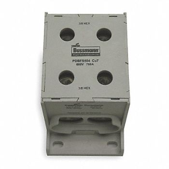 BUSSMANN Power Distr Block Al/Cu 600V AC/DC, 3ZJA8