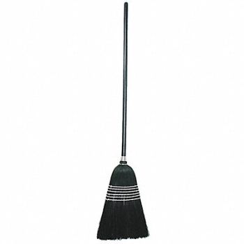 TOUGH GUY Corn Broom 42 in Handle L 12 in Face, 3ZJD5