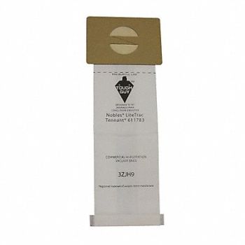 TOUGH GUY Vacuum Bag Paper 2-Ply Reusable PK10, 3ZJH9