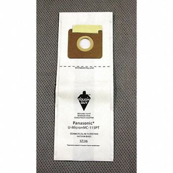 TOUGH GUY Vacuum Bag Paper 2-Ply Reusable PK3, 3ZJJ6