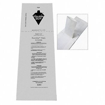 TOUGH GUY Vacuum Bag Paper 1-Ply Reusable PK10, 3ZJK3