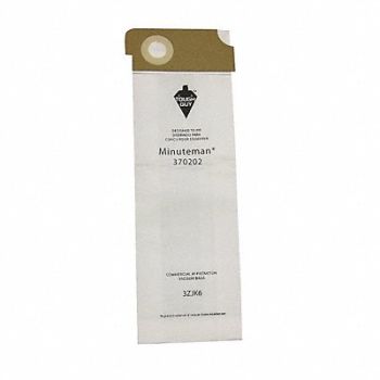 TOUGH GUY Vacuum Bag Paper 2-Ply Reusable PK10, 3ZJK6