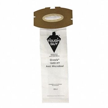 TOUGH GUY Vacuum Bag Paper 2-Ply Reusable PK25, 3ZJL3