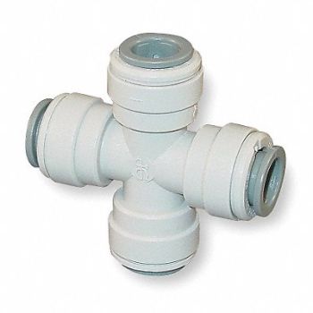 JOHN GUEST Cross 3/8 in Tube OD Gray PK10, 3ZLG5