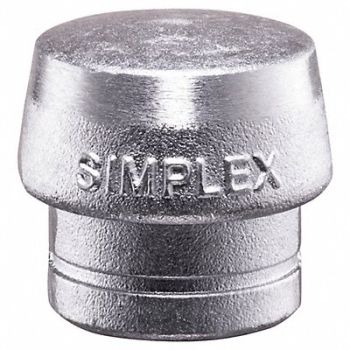 HALDER SIMPLEX Hammer Tip 2 3/8 In Hard Silver, 3ZLP3