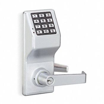 TRILOGY BY ALARM LOCK Electronic Lock Satin Chrome 12 Button, 3ZM80
