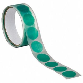 TAPECASE Film Tape 1.5 in dia Green 3.3 mil PK100, 15C642