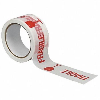 TAPECASE Carton Sealing Tape Red Hot Melt Resin, 15C748