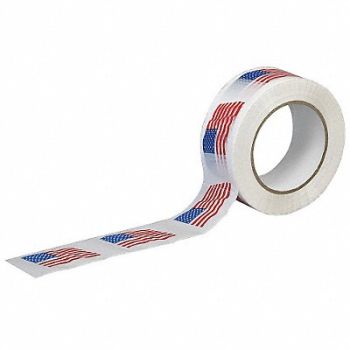 TAPECASE Carton Sealing Tape Blue Red, 15C764