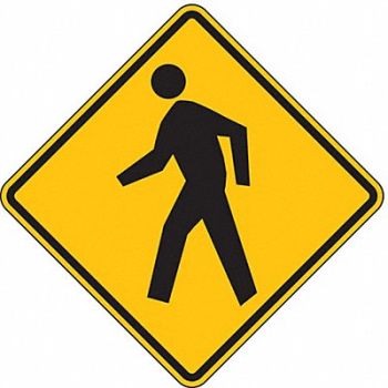 LYLE D9719 Pedestrian Crossing Traffic Sign 30 x30, 3ZTJ5
