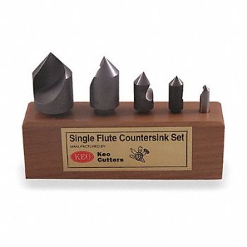 KEO Countersink Set 5 PC 1 FL 60 Deg Cobalt, 3ZUG4